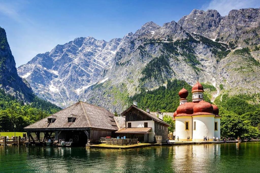 Neues Ruhiges Apartment, Bergblick, Stellplatz Bischofswiesen Exteriér fotografie